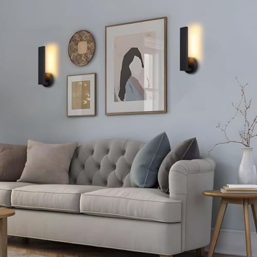 Aluminum LED 18W Modern Wall Sconces Set of 2 Black