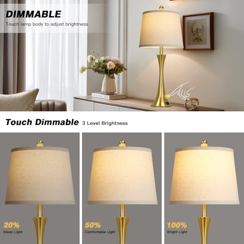 27.5" Gold Lamps for Living Room