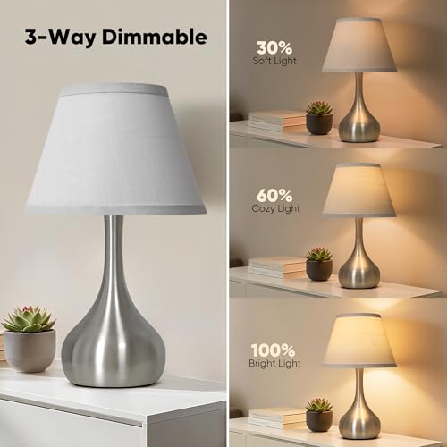 Touch Table Lamp for Bedroom Set of 2 (2 Count)
