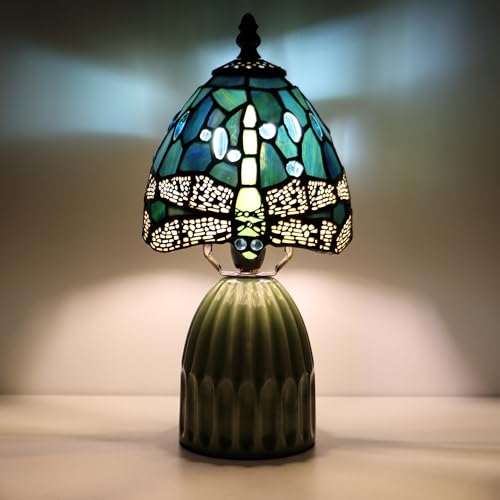 Stained Glass Mushroom Table Lamp 12.5 Inch