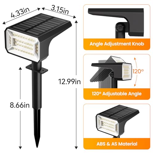 Color Changing Solar Spot Lights Outdoor 4 Pack (4 Count)