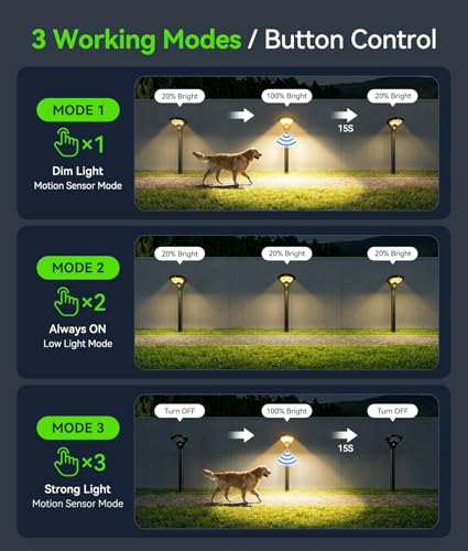 Solar Pathway Lights Outdoor with Motion Sensor (6 Count)