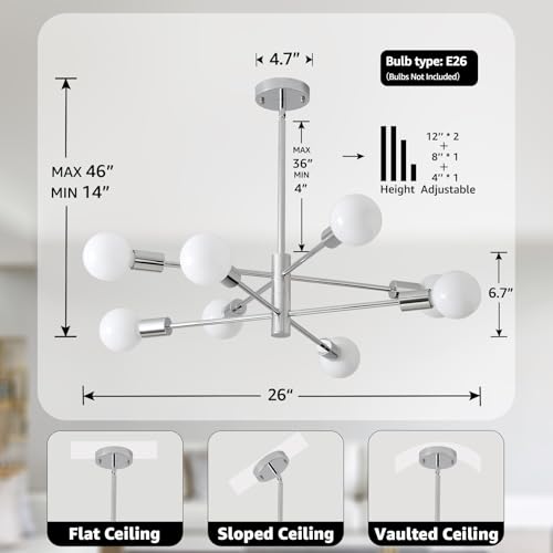 Modern Sputnik Light Fixture 8