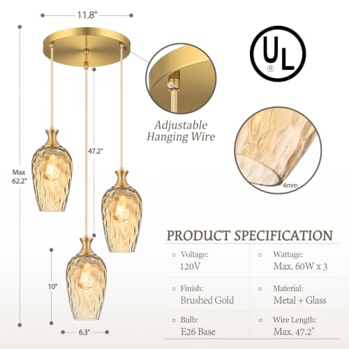 3 Light Cluster Pendant Lighting
