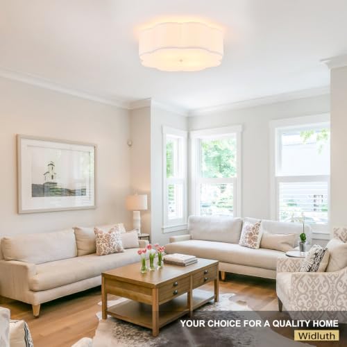 21.7" Large White Semi Flush Mount Ceiling Light