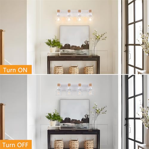 4 Light Farmhouse Vanity Lights for Bathroom