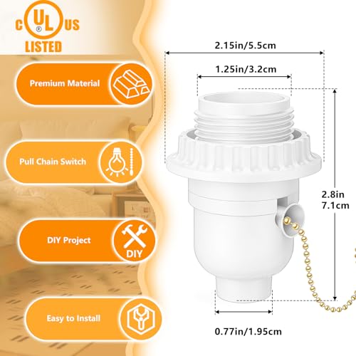 UL Listed E26 Light Socket (2 Count)