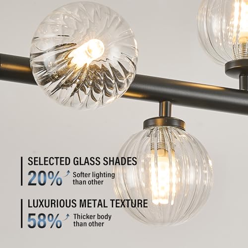 Mid Century Modern Glass Globe Sputnik Chandelier
