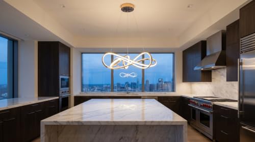 Modern Gold Plated LED Pendant Chandelier Light