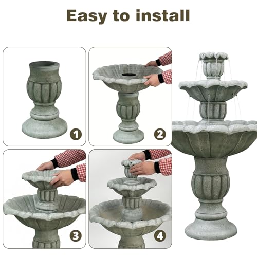 39.5" Water Fountain Outdoor