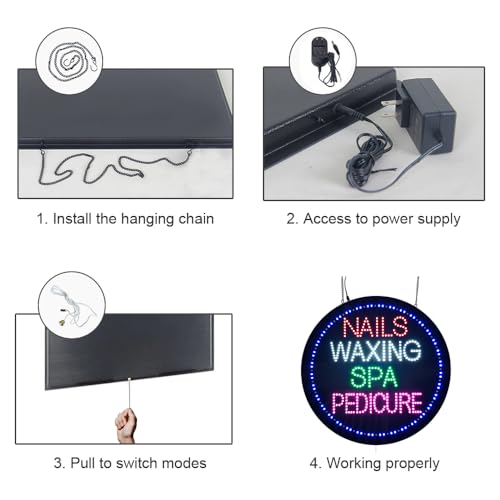 Nails Waxing Spa Pedicure Sign
