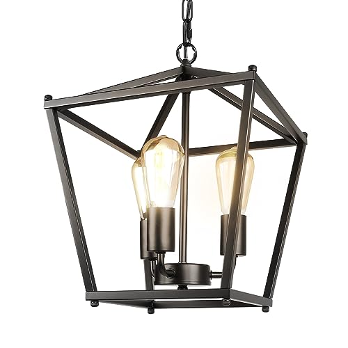 Black Lantern Pendant Light