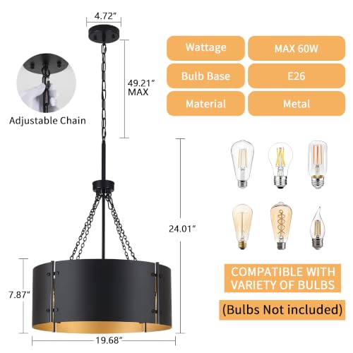 19.68'' Drum Chandelier 5