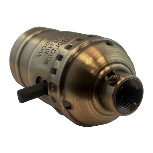 Push Through Lamp Socket for Incandescent or LED Bulbs