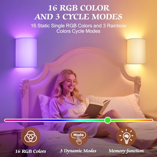 Wall Sconces Battery Operated Wireless Wall Sconces Set of Two (2 Count)