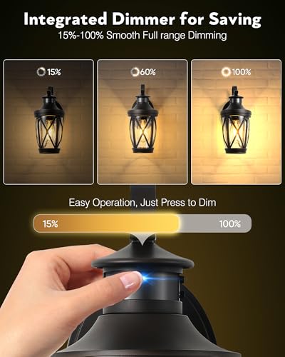 Motion Sensor Porch Light Outdoor (Oil-Rubbed Bronze / 2-Pack)