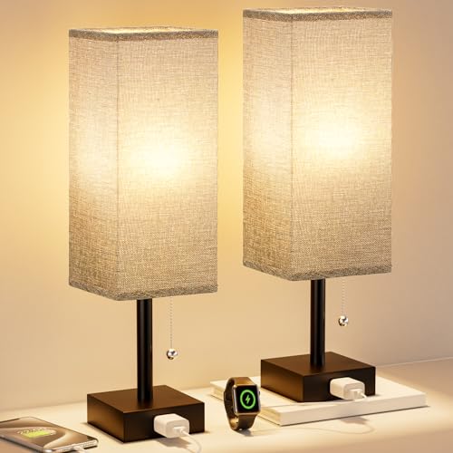 Bedside Lamp for Bedroom Set of 2 (2 Count)