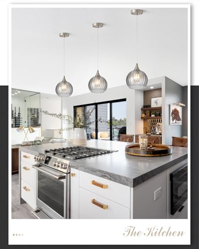 Brushed Nickel Pendant Lights Kitchen Island (2 Count)