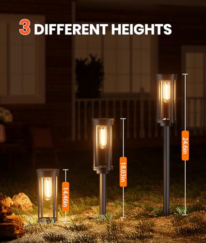 4 Pack Solar Pathway Lights Outdoor (4 Count)