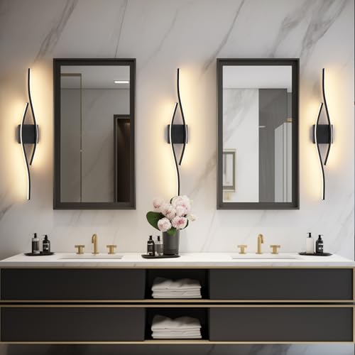 Vanity Light Modern Bathroom Lighting Fixture Over Mirror Black