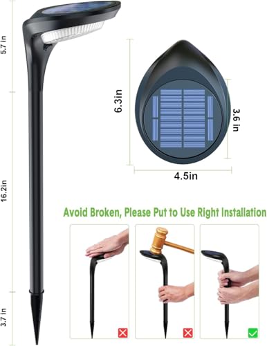 Solar Pathway Lights Outdoor 4 Pack (4 Count)