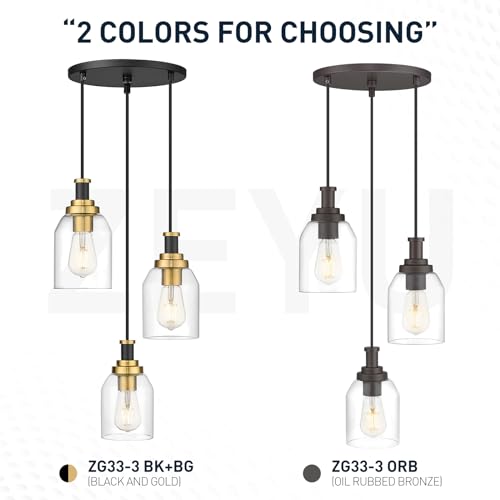 3 Light Pendant Lighting (2 Count)
