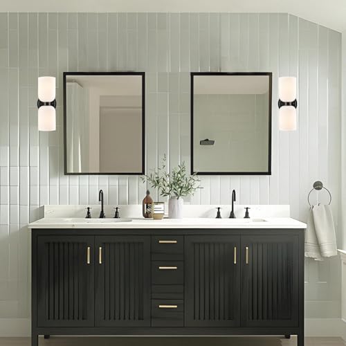 Black Wall Sconces Set of 2 Glass Vine Shades