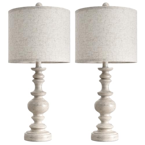 24" Farmhouse Resin Table Lamp Set of 2 (2 Count)