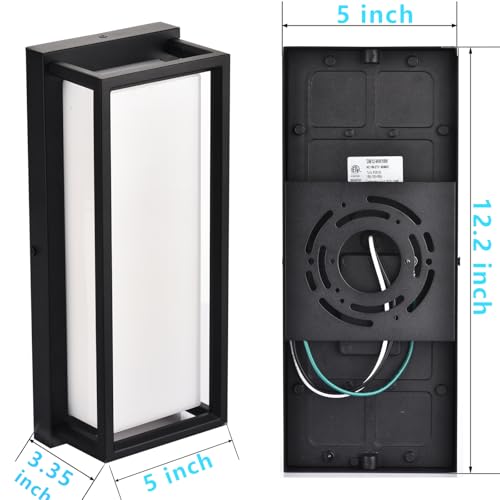 Dimmable LED Outdoor Wall Sconce (2 Count)