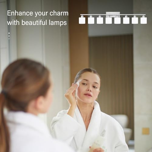 Brushed Nickel Bathrooms Lights for Huge Mirror