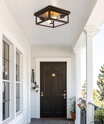 Motion Sensor Outdoor Ceiling Light with Remote
