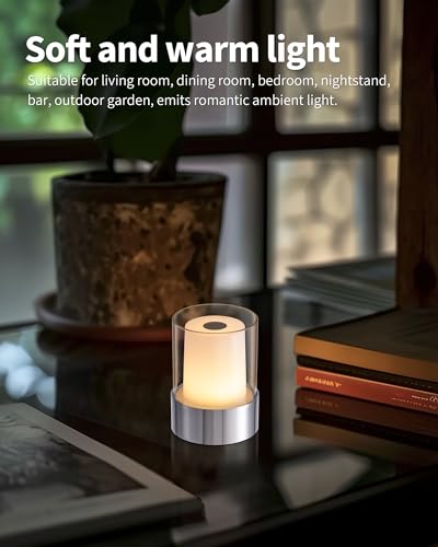 4" Chrome Cordless Table Lamp 2 Pack (2 Count)