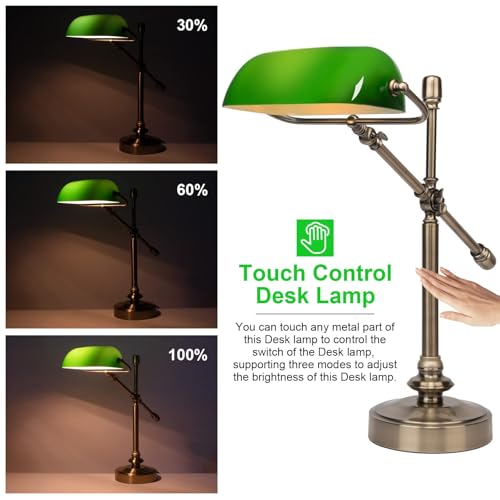 Green Bankers Desk Lamp