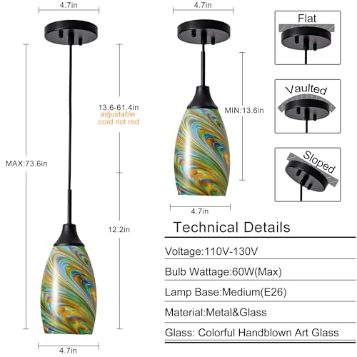 Mini Glass Pendant Light 3