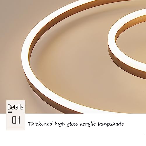 Chaners Ceiling Light LED Ceiling Light Ring Design Lighting Dimmable with Remote Control Lights for Living Room Bedroom Hallway