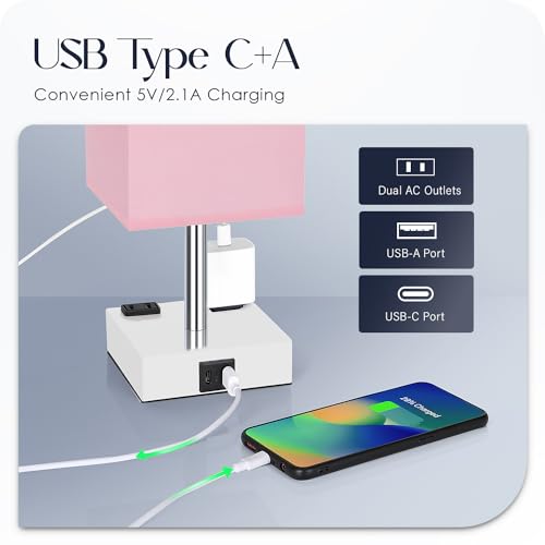 Bedside Lamp with USB Ports