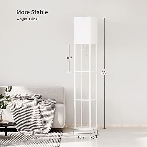 Floor Lamp with Shelves