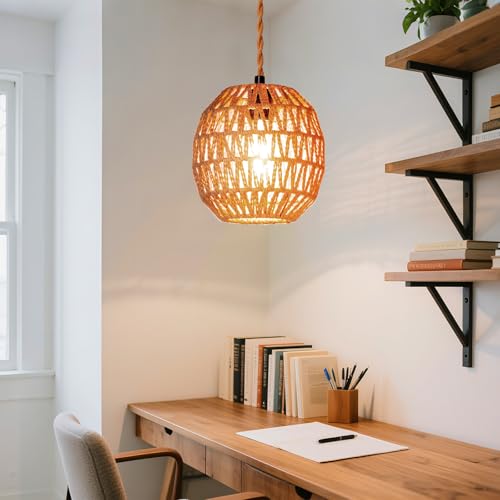 Small Lamp Shades For Table Lamps Hanging Light Boho Lamp Shades Wicker Lamp Shade for Floor Lamps
