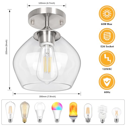 Modern Semi Flush Mount Ceiling Light Fixture
