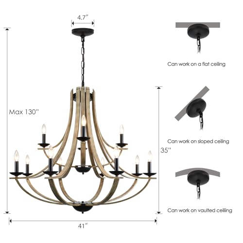 Farmhouse Chandeliers for Dining Room Light Fixture