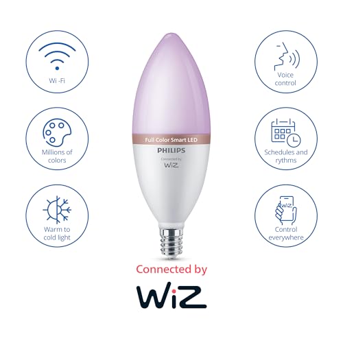 Smart 40W B12 Color LED Smart Candle (4 Count)
