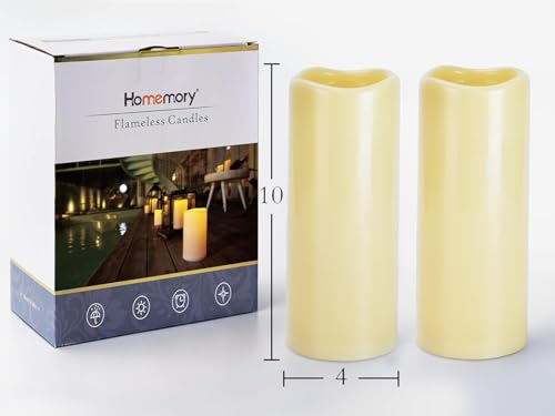 4" x 10" Large Waterproof Outdoor Flameless Candles (4 Count)