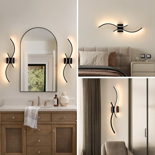 Modern LED Wall Sconce Set of Two