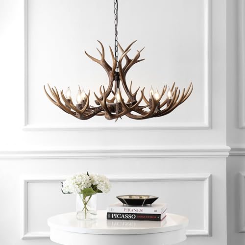 Eldora 8 Light Resin Antler Chandelier 36"