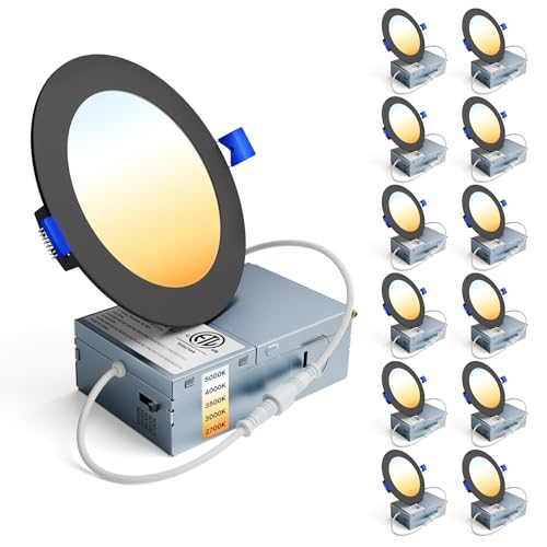 12 Pack 4 Inch LED Recessed Ceiling Light (12 Count)