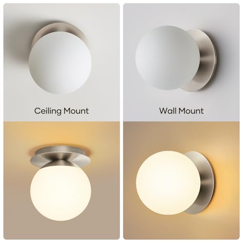 1 Pack Brushed Nickel Wall Sconce