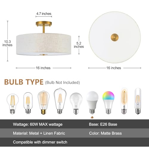 Semi Flush Mount Ceiling Light