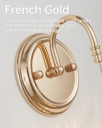 Small Indoor Hardwired Crystal Brass Gold Wall Sconce Light Set of 2 (2 Count)