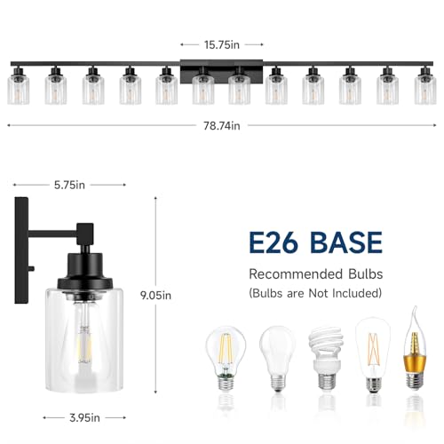 12 Light Bathroom Light Fixtures