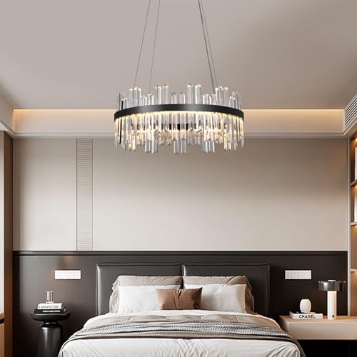 Black Led Modern Crystal Chandelier